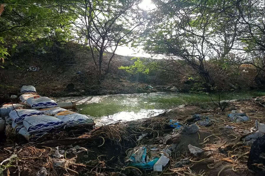 Waste water from the aquaculture farm